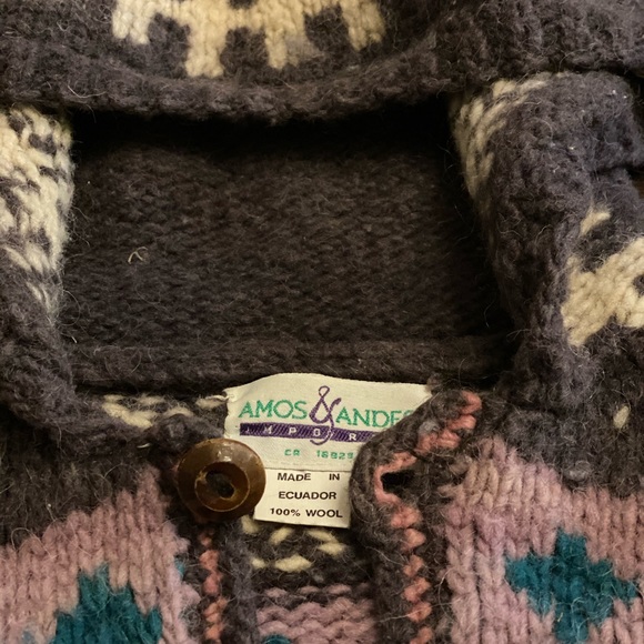 Vintage wool hooded sweater - Picture 3 of 4